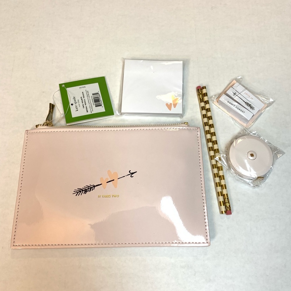 Kate Spade New York Two Hearts Bridal Pencil Pouch